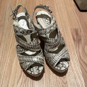 Michael Kori’s snakeskin wedges, 9